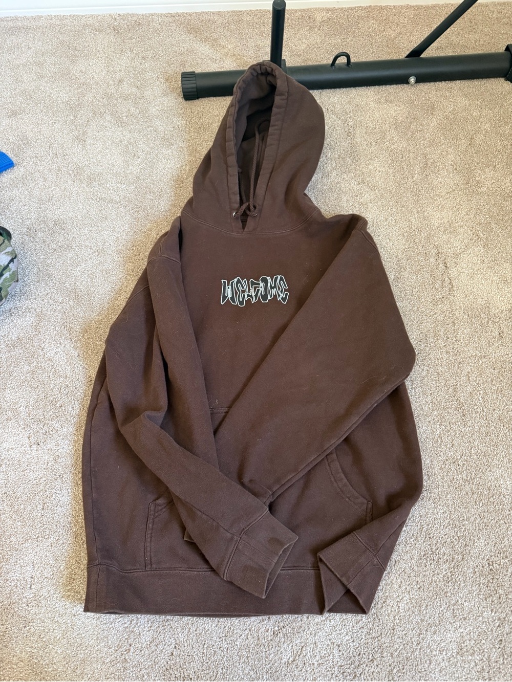 Santa Cruz Skateboards Brown Crewneck Hoodie with Chest Graphic